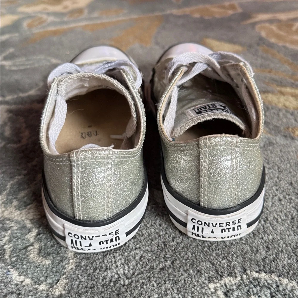 Converse All Star Silver Sparkle Sneakers